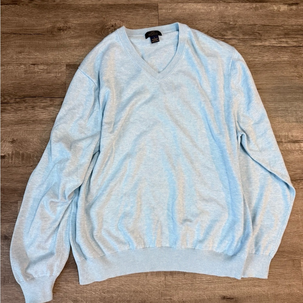 Books brothers Light Blue V-Neck Men's Sweater size L #5